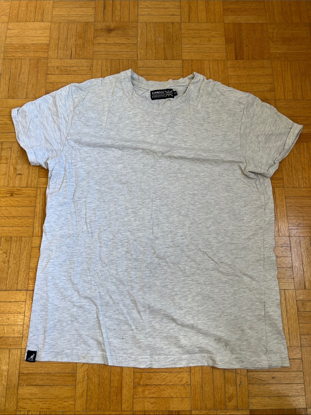 Kangol Menโs Light Heather Gray Short Sleeve Crew Tee